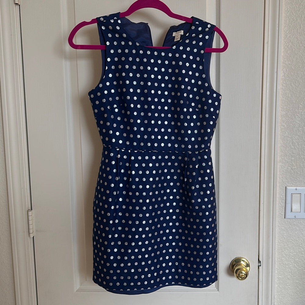 J. Crew Blue Sheath Halter Mini Dress
